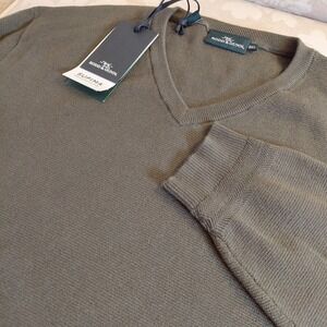 NEW! Rodd & Gunn Men's Kelvin Grove Supima Cotton V-Neck Sweater Olive XXXL $178